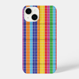 Coque Pour iPhone 14 Colorful Geometric Grid Pattern Phone Case – Moder