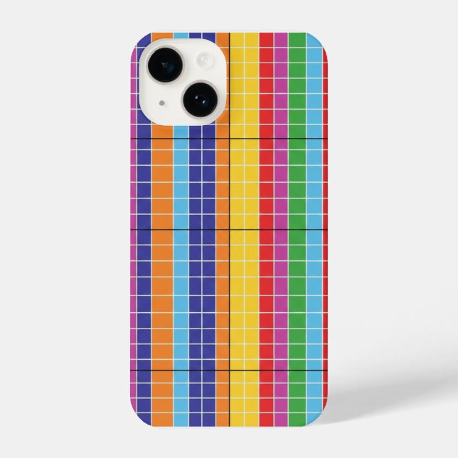 Coque iPhone Colorful Geometric Grid Pattern Phone Case – Moder (Verso)