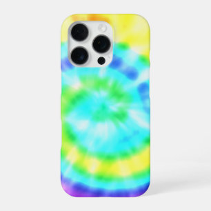 Coque iPhone 16 Pro Colorful rainbow Tie Dye Pattern