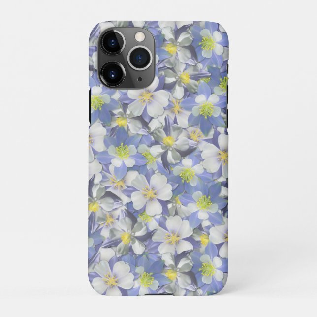 Coque iPhone Columbines Motif sans couture (Dos)