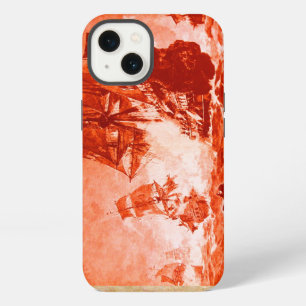 ETUI iPhone 13 COMBAT DE NAVIRE PIRATE / CARTES AU TRÉSOR DE PIRA