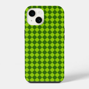 Coque Pour iPhone 14 Combinaison verte motif diamant par STaylor