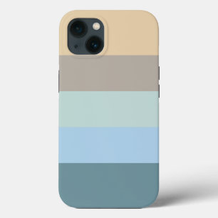 Etui iPhone 13 Combo Cinq Couleurs - Sable Brown Bleu Beige Turqu