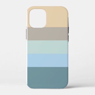 Coque iPhone 12 Mini Combo Cinq Couleurs - Sable Brown Bleu Beige Turqu