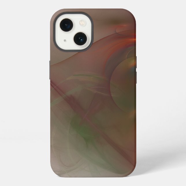 Coque iPhone Comète du loup art abstrait (Verso)