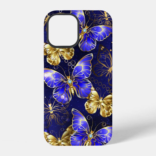 Coque iPhone Composition avec les papillons Sapphire (Verso)