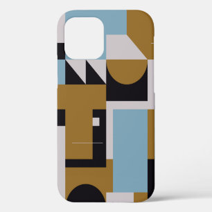 Coque iPhone 12 composition d'art Bauhaus réalisée avec des élémen