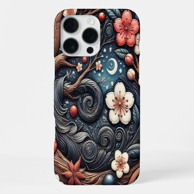 Coque iPhone Composition détaillée de fleurs de cerisier (Verso)