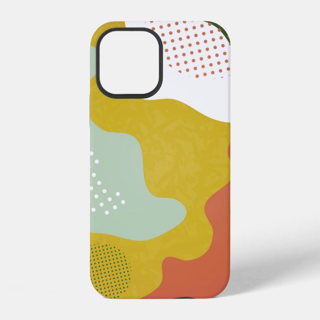 Coque iPhone Composition géométrique abstraite moderne avec déc (Verso)