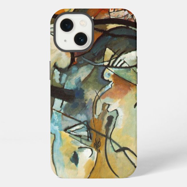 Coque iPhone Composition Kandinsky V Peinture Abstraite (Verso)
