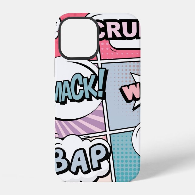 Coque iPhone Concept créatif abstrait bande dessinée style pop  (Verso)