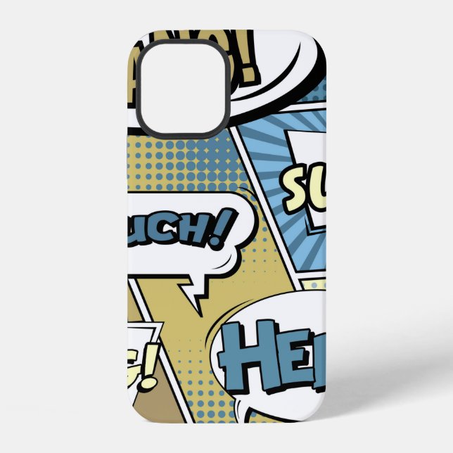 Coque iPhone concept créatif Abstrait comic pop art style blan (Verso)