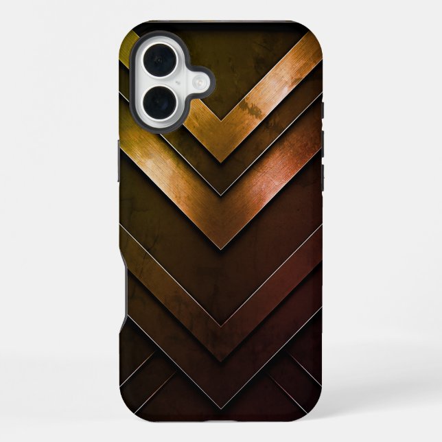 Coque iPhone Conception abstraite de Chevron stratifié (Verso)