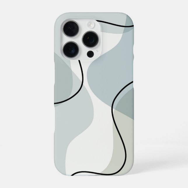 Coque iPhone Conception Abstraite Douce – Art Esthétique Minima (Verso)