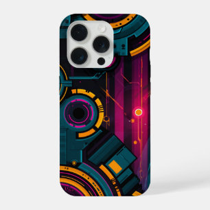 Coque iPhone 15 Pro Conception Abstraite Technologique