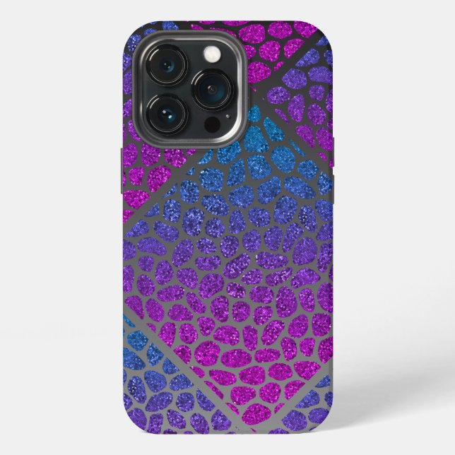 Coque iPhone Conception asymétrique de mosaïque moderne (Dos)