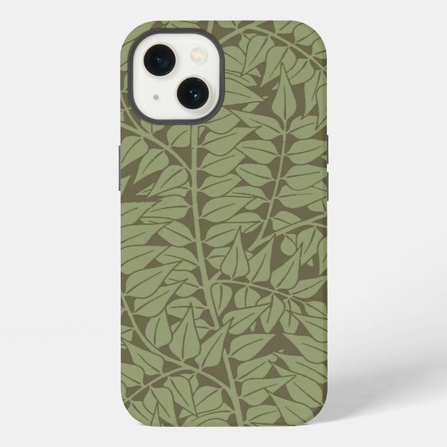 Coque iPhone Conception classique Art Nouveau de branche de Wil (Verso)