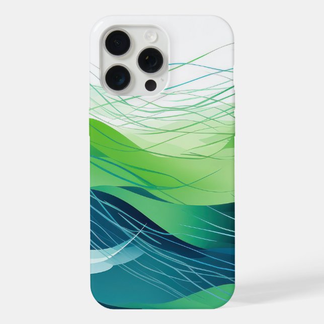 Coque iPhone Conception colorée des ondes abstraites (Verso)