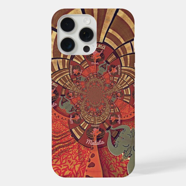 Coque iPhone Conception d'animal de girafe Hakuna Matata (Verso)