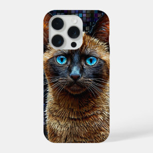 Coque iPhone 15 Pro Conception d'animaux de chaton siamois, chat de co