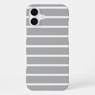 Coque iPhone 16 Plus Conception de bandes grises cendrées