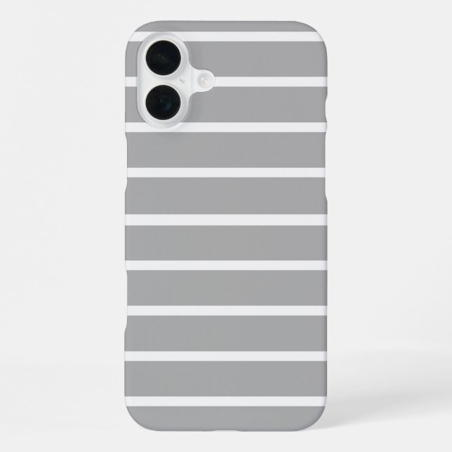 Coque iPhone Conception de bandes grises cendrées  (Verso)