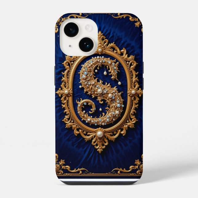 Coque iPhone Conception de bijoux dorés luxueux ornés (Verso)