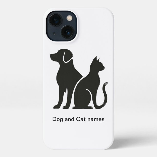 Coque iPhone Conception de boho de chien et de chat (Verso)