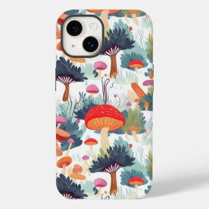 Coque Pour iPhone 14 Conception de champignon et d'arbre