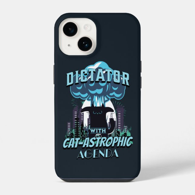 Coque iPhone Conception de chat drôle catastrophique (Verso)