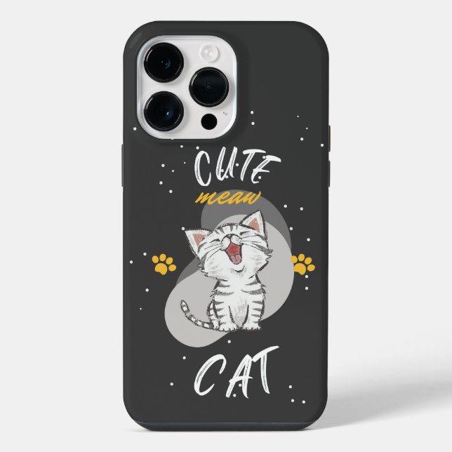 Coque iPhone Conception de CHAT mignonne (Verso)