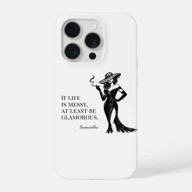 Coque iPhone Conception de citation de style glamour personnali (Verso)
