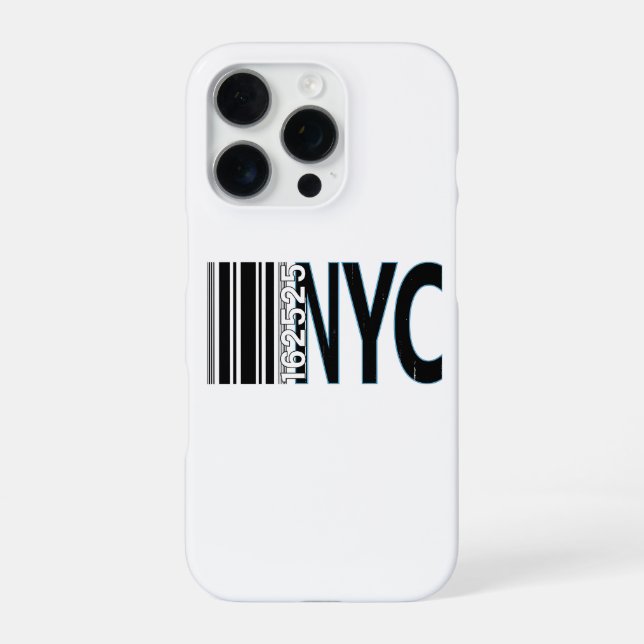 Coque iPhone Conception de code-barres 1625 de la ville de New  (Verso)