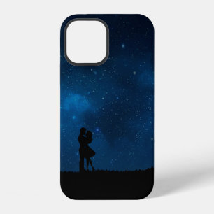 Coque iPhone 12 conception de cœur de couple d'amour de romance