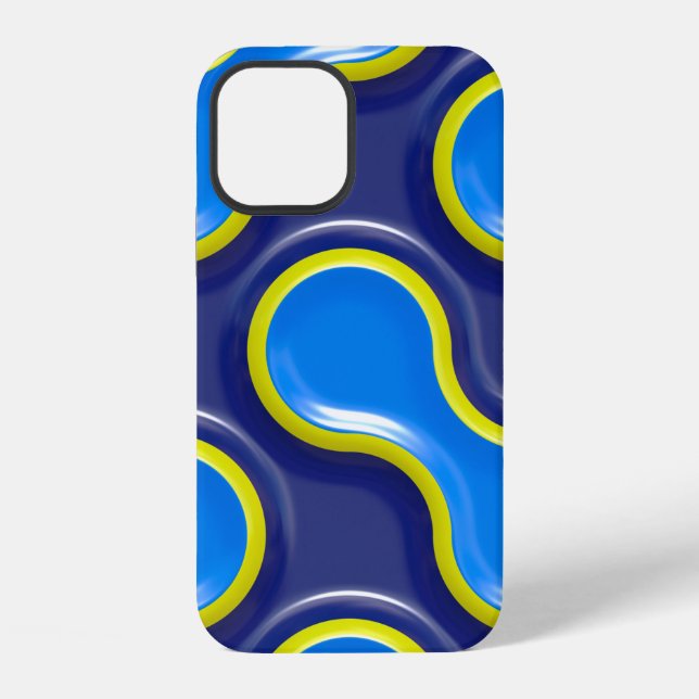 Coque iPhone Conception de courbe de motif sans couture (Verso)