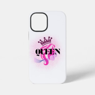 Coque iPhone 12 Mini Conception de couronne de reine rose – Puissance f
