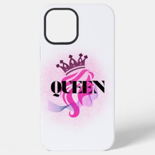 Coque iPhone 12 Pro Max Conception de couronne de reine rose – Puissance f