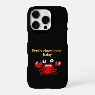 Coque iPhone 16 Pro Conception de crabe mignonne et drôle pour les amo