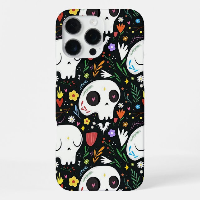 Coque iPhone Conception de crâne fantomatique  (Verso)
