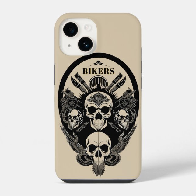 Coque iPhone Conception de crâne gothique (Verso)