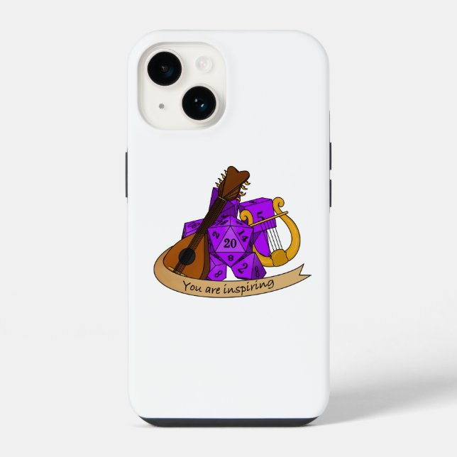 Coque iPhone Conception de dés de barde (Verso)