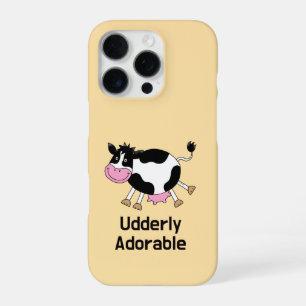Coque iPhone 16 Pro Conception de dessin animé de vache mignonne et dr