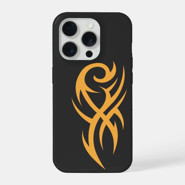 Coque iPhone Conception de dessin linéaire inspirée de tatouage (Verso)