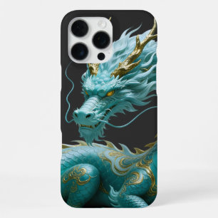 Coque iPhone 16 Pro Max Conception de fantasy artistique de dragon d'or ve