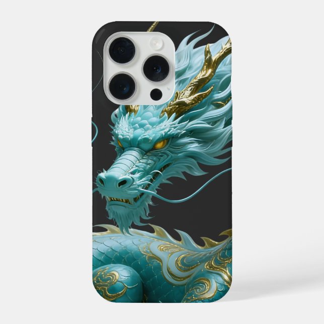 Coque iPhone Conception de fantasy artistique de dragon vert do (Verso)