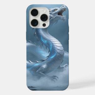 Coque iPhone 15 Pro Max Conception de fantasy artistique du dragon bleu bl