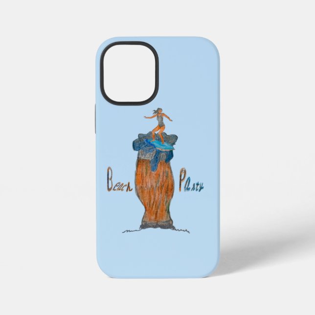 Coque iPhone Conception de fête sur la plage  (Verso)