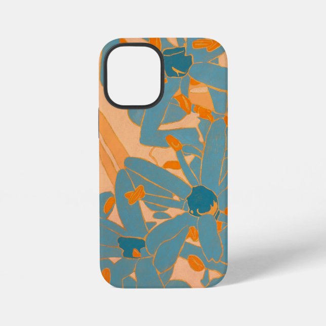 Coque iPhone Conception de feuille contemporaine dans housse de (Verso)