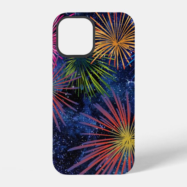 Coque iPhone Conception de feux d'artifice sur fond de ciel som (Verso)