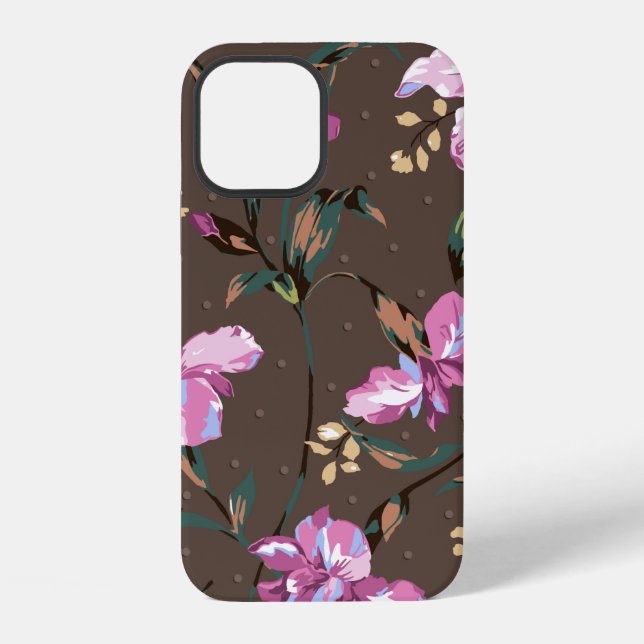 Coque iPhone conception de fleurs mignonnes textile illustratio (Verso)